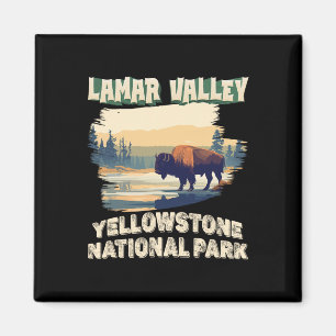 Íman Vale Lamar Parque Nacional de Yellowstone Búfalo C