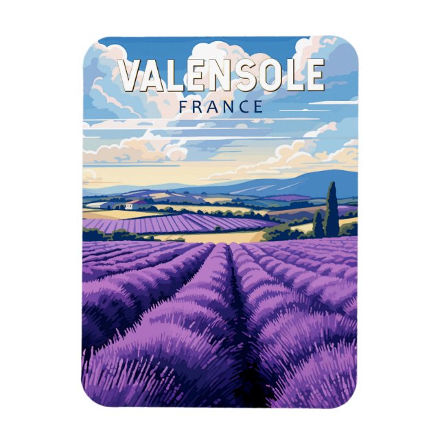 Íman Valensole France Viagem Art Vintage (Vertical)