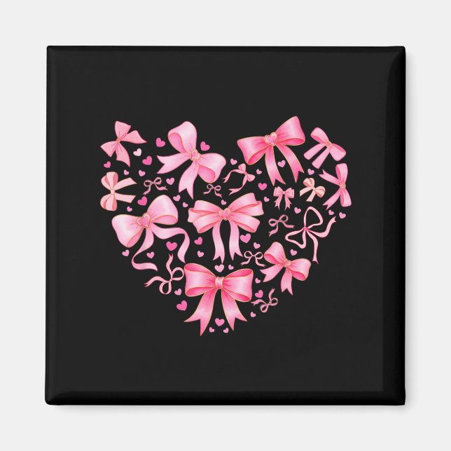 Íman Valentine Cute Coquette Bow Nk Heart Girl Women Ki (Frente)