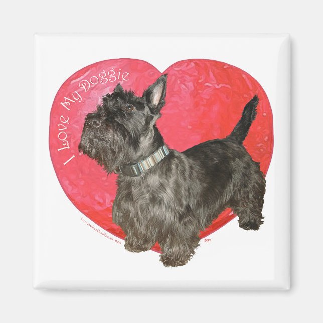 Íman Valentine de Terrier Escocês (Frente)