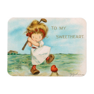Íman Valentine do golfe esquisito e kitsch, cerca de 19