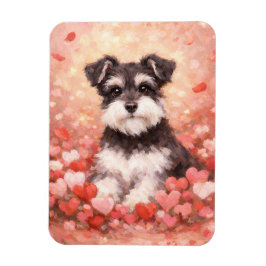 Íman Valentine Schnauzer with Hearts Flexible