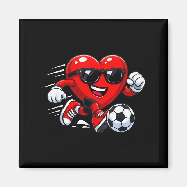 Íman Valentine Soccer Heart Drip Srt Love Valentines Da (Frente)