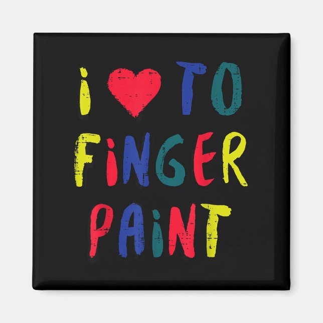 Íman Valentines Day I Love To Finger Paint Matching Cou (Frente)