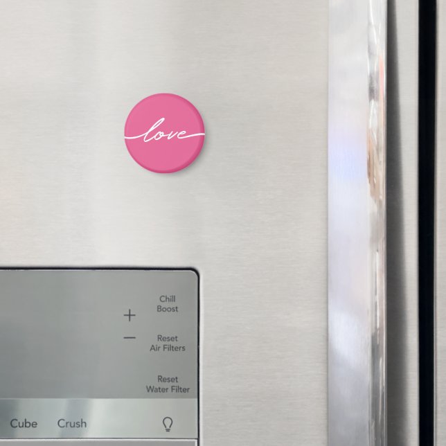 Íman Valentine's Day Pink Love Script Magnet (In Situ (Fridge))