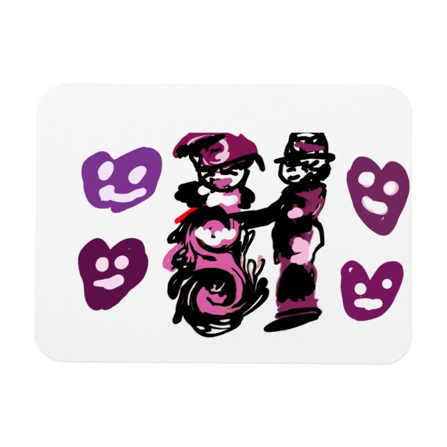 Íman valentine's day purple love  (Horizontal)