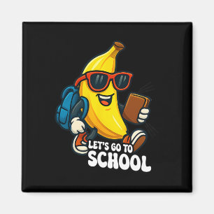 Íman Vamos à Escola Bananas Engraçadas De Volta à Escol