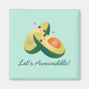 Íman Vamos Avocuddle Funny Cute Avocados Pun Humor