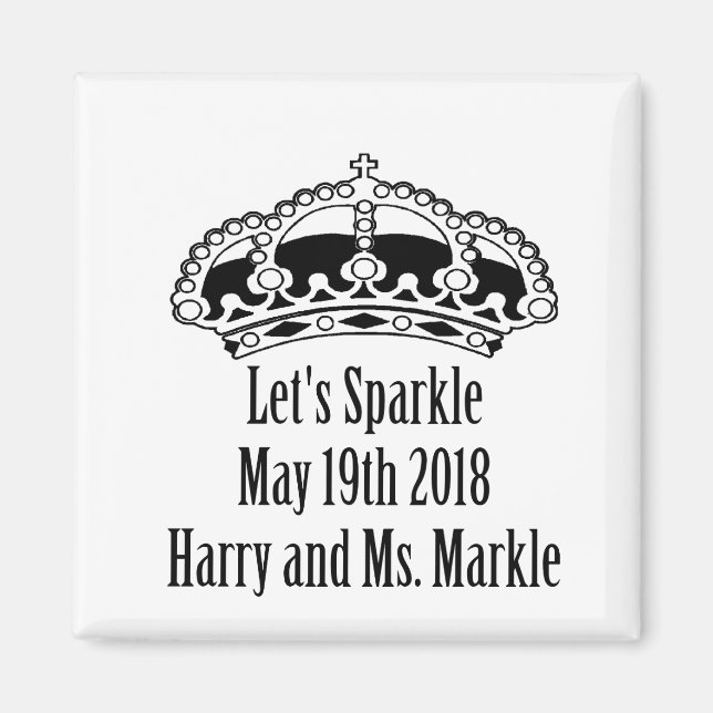 Íman Vamos brilho Harry & Meghan 19 de maio de 2018 (Frente)