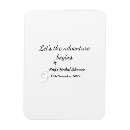 Íman vamos começar a aventura chá de noiva adicionar no