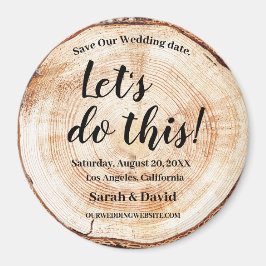 Íman Vamos do Casamento Russo de Grãos de Madeira