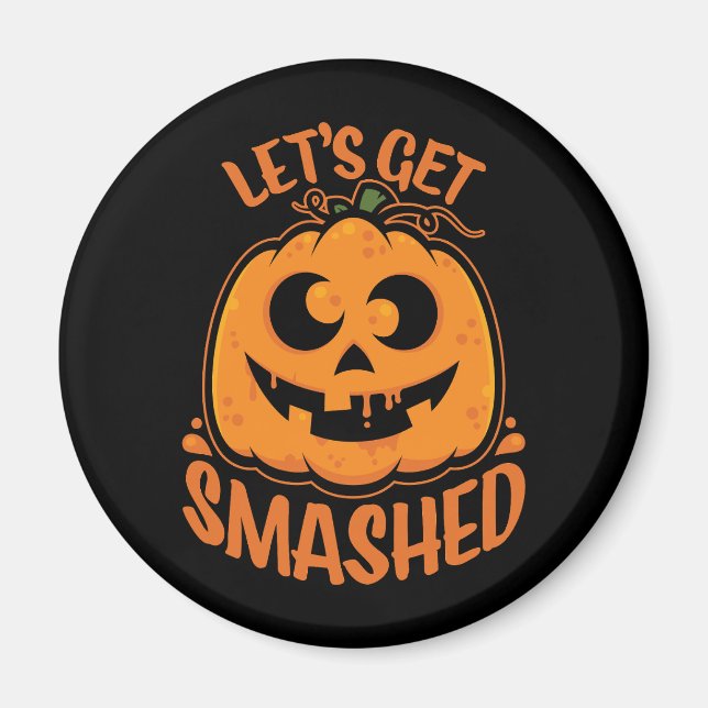 Íman Vamos Esmagado - Tomada de Halloween - O-Lanterna (Frente)