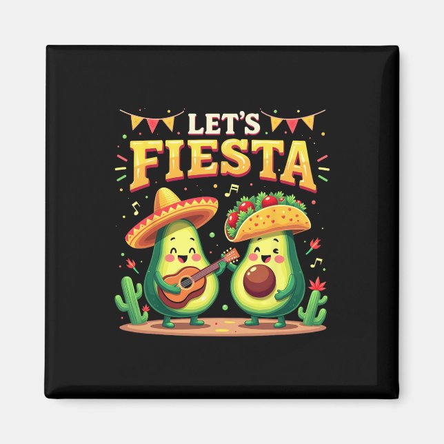 Íman Vamos Fiesta 5 Cinco De Mayo Para Mulheres Rapazes (Frente)