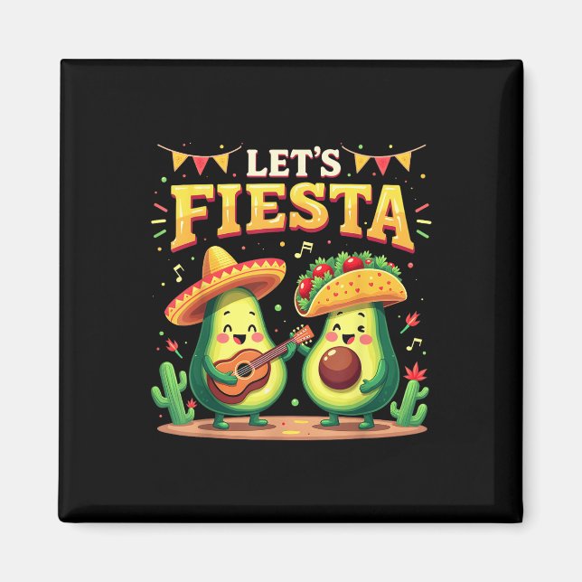 Íman Vamos Fiesta 5 Cinco De Mayo Para Mulheres Rapazes (Frente)