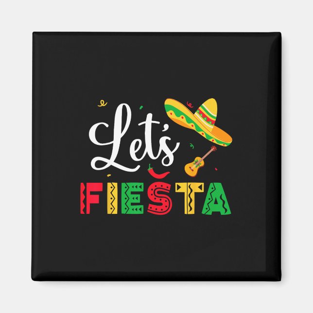 Íman Vamos Fiesta Cinco De Mayo Partido Mexicano Mulher (Frente)