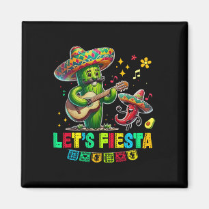 Íman Vamos Fiesta México Fiesta Taco Guitar Cacto Cinc