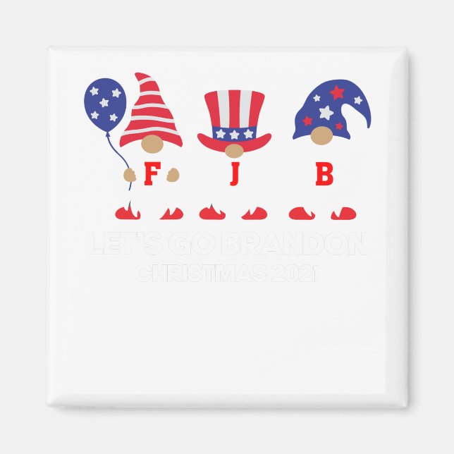 Íman Vamos Go Brandon Gnomo Feliz Natal 2021 (Frente)