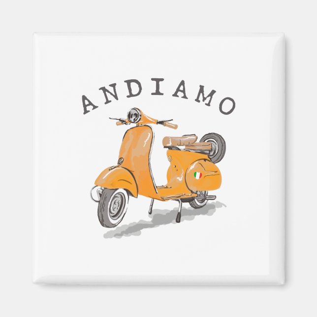 Íman Vamos Itália Scooter Amarelo (Frente)