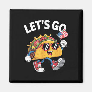 Íman Vamos Lá Taco Engraçado Trump Frango