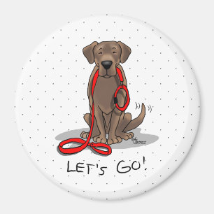Íman Vamos! Laboratório de Chocolate Labrador Retrieve