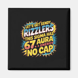Íman Vamos Obter Sendy Rizzlers 67 Aura Design de Meme