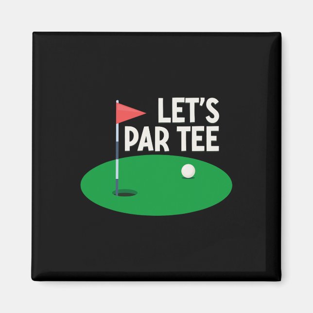 Íman Vamos Par Tee Presentes Engraçados de Golfe Golfer (Frente)