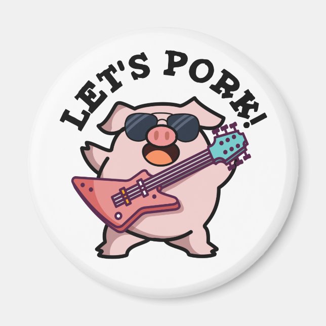 Íman Vamos Pork Funny Rock Guitar Pun (Frente)