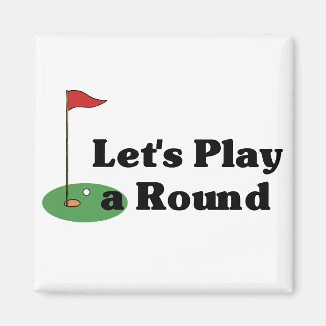 Íman Vamos Reproduzir um ímã redondo (Frente)