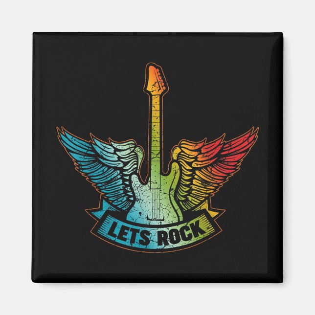 Íman Vamos Rock Legend Rock and Roll Music Guitar (Frente)