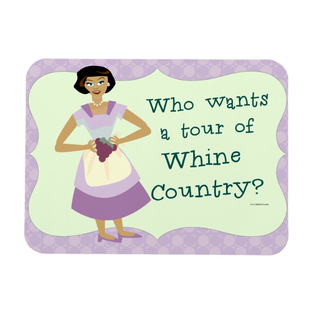 Íman Vamos Visitar Whine Country Retro Fun Kitsch (Horizontal)