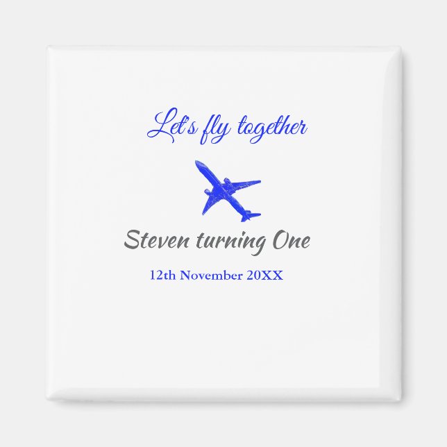 Íman Vamos voa juntos no primeiro aniversário avião da  (Frente)