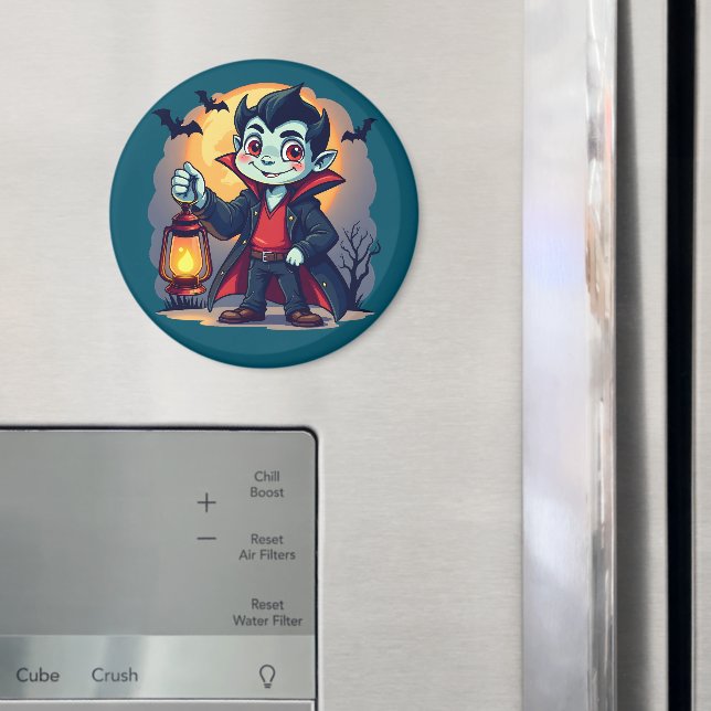 Íman Vampiro bonito com Lanterna Kawaii Halloween (In Situ (Fridge))