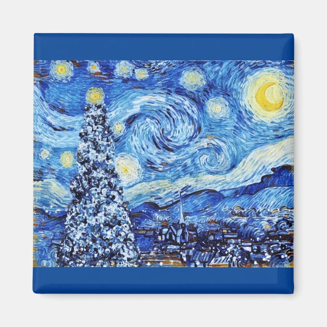 Íman Van Gogh - A Noite Estrelada - Posto de Natal Bran (Frente)