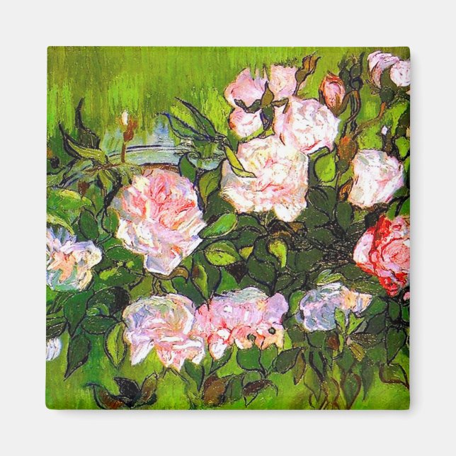 Íman Van Gogh ainda vive com rosas rosa (Frente)