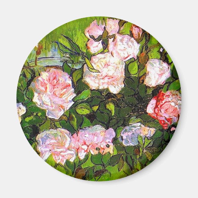 Íman Van Gogh ainda vive com rosas rosa (Frente)