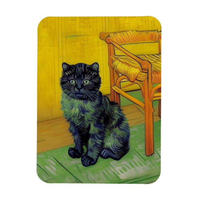 Íman Van Gogh Black Cat (Vertical)