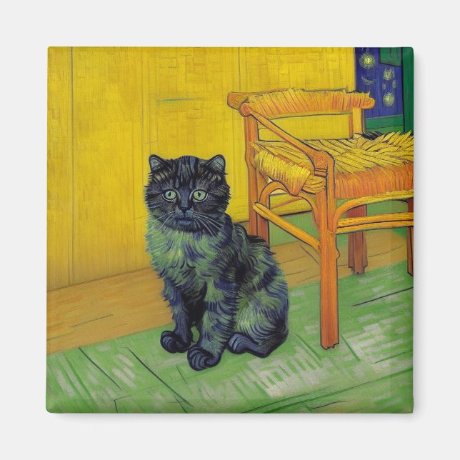 Íman Van Gogh Black Cat (Frente)