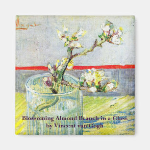 Íman Van Gogh Blossoming Almond Branch em um Vidro