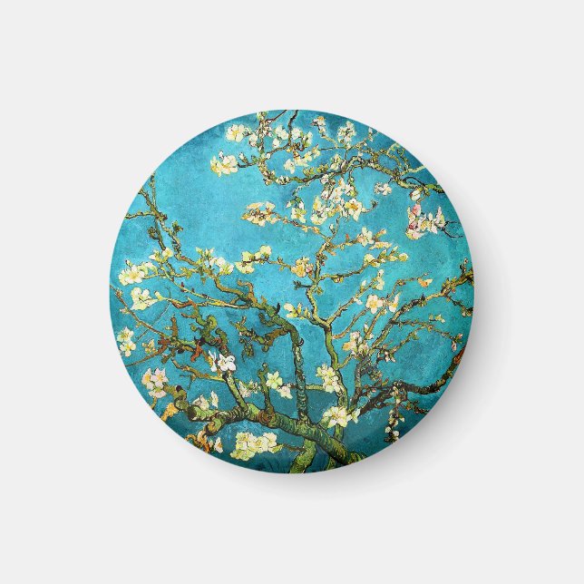 Íman Van Gogh Blossoming Almond Tree Fine Art (Frente)