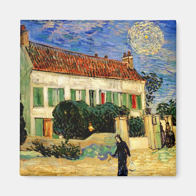 Íman Van Gogh - Casa Branca de Noite, (Frente)