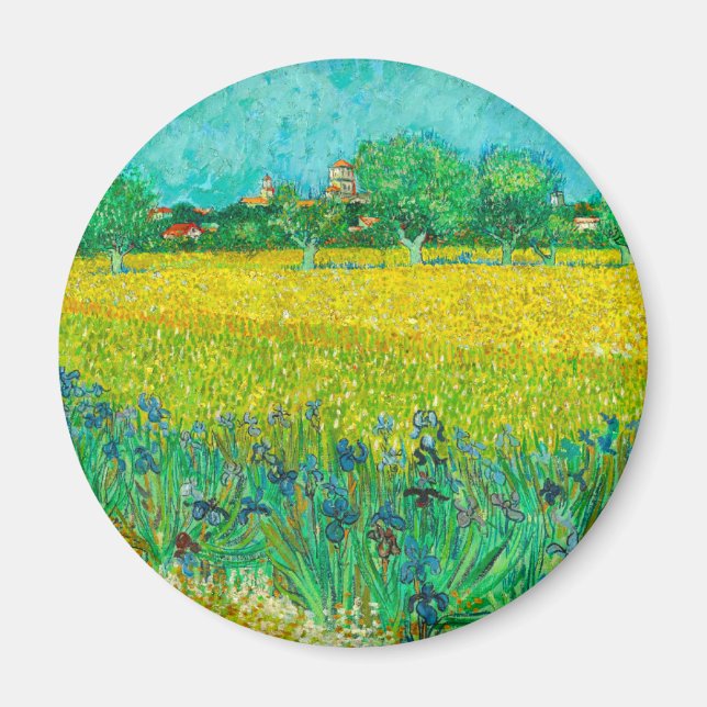 Íman Van Gogh Field com Irrises Perto de Arles (Frente)