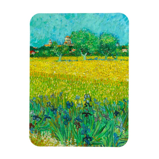 Íman Van Gogh Field com Irrises Perto de Arles (Vertical)