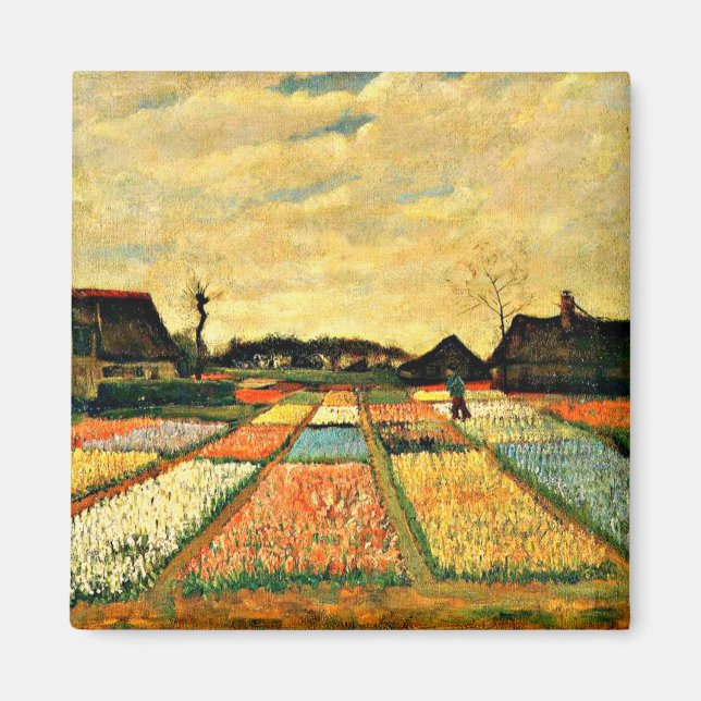 Íman Van Gogh - Flower Beds na Holanda (Frente)