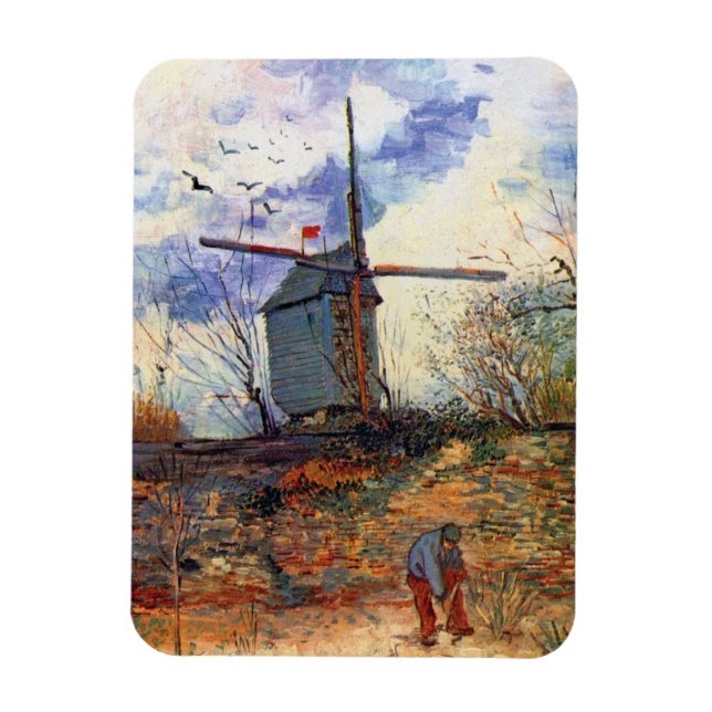 Íman Van Gogh - Le Moulin De La Galette Windmill (Vertical)