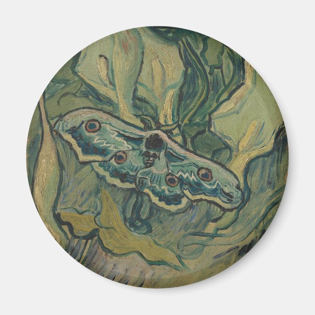 Íman Van Gogh Mariposa Pavão Gigante Arte da Natureza V (Frente)