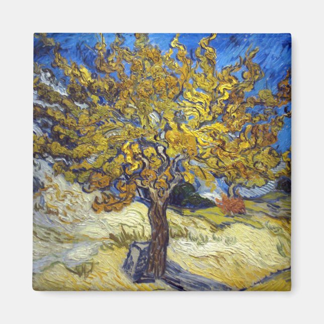 Íman Van Gogh Mulberry Tree Impressionism Art (Frente)