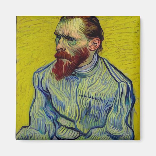 Íman Van Gogh na camisa aberta - Amarelo (Frente)
