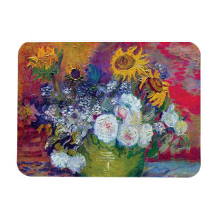 Íman Van Gogh - Natureza-Morta com Rosas e Girassóis