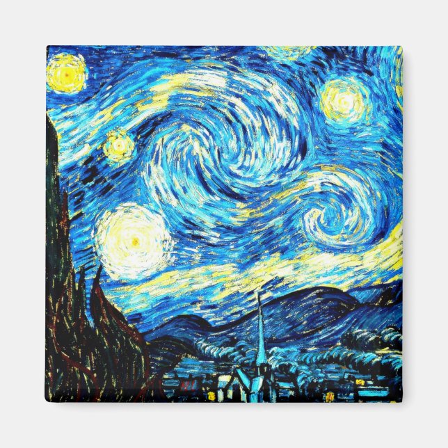 Íman Van Gogh: Noite Estrelada (Frente)