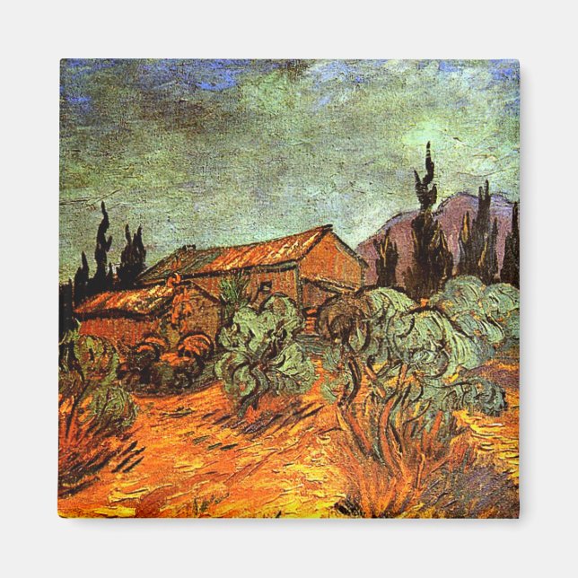 Íman Van Gogh - Paisagem de Neve (Frente)